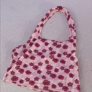 Kids Pink Floral Crop Top